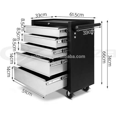 5 Drawers metal Cabinet ToolBox Chest Trolley