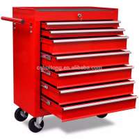 Wholesales 26 inch metal professional movable BBS 7 Drawer Mechanic Toolbox Chest Trolley Cabinet With Wheels