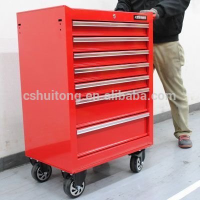 Wholesales Hot sales metal professional movable BBS 7 Drawer Mechanic Toolbox Chest Trolley Cabinet With Wheels